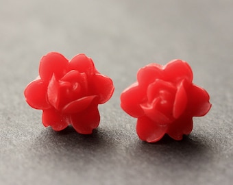 Red Flower Red Lotus Rose Post Red