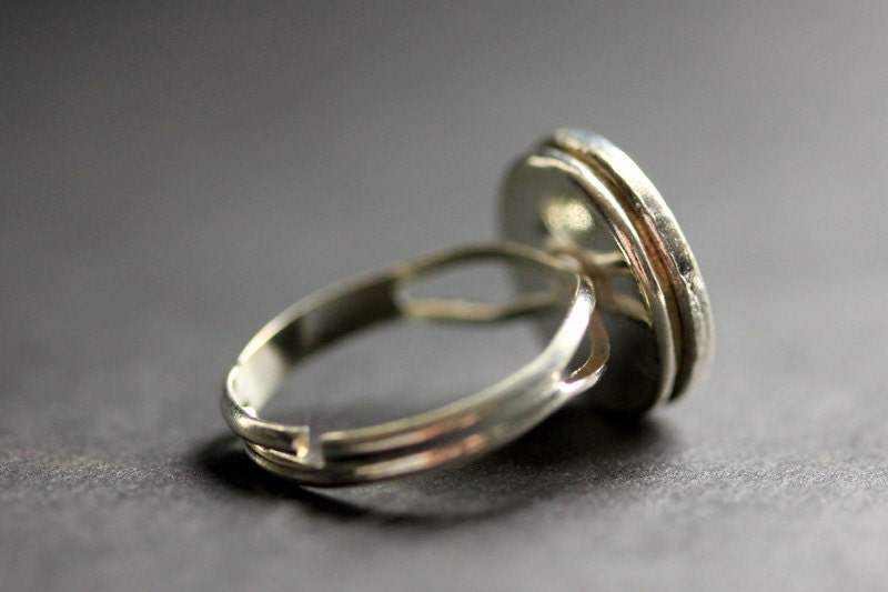 Tree of Life Ring. Tree Button Ring. Tree Ring. Silver Button Ring ...