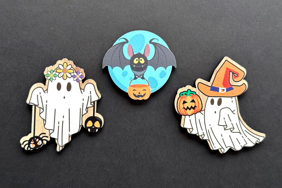 Ghost Town Fridge Magnets. Set of Three. Halloween Magnets. Halloween ...