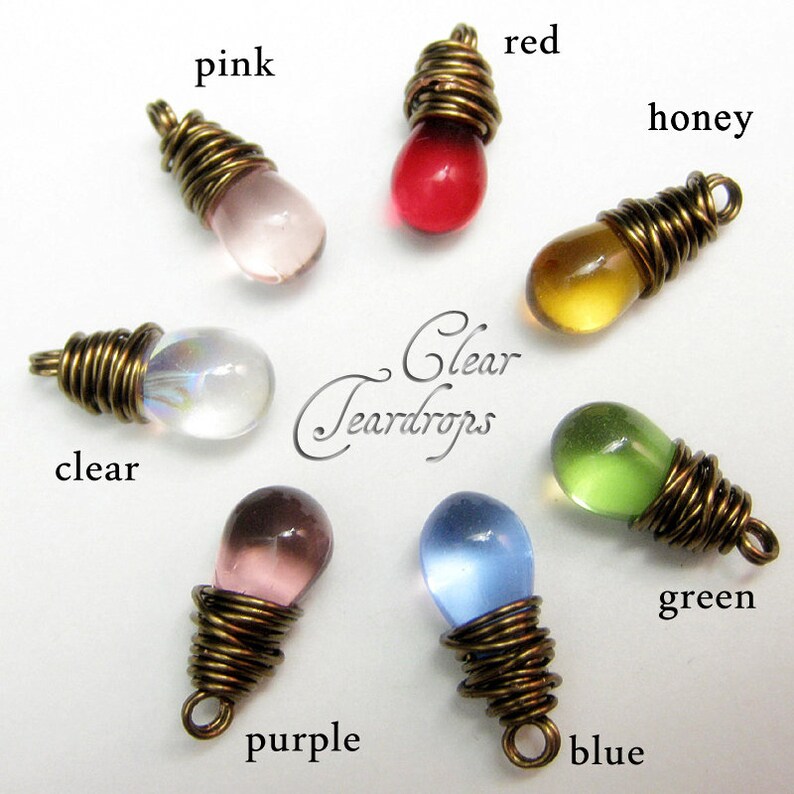 Pisces Astrology Necklace. Zodiac Necklace with Glass Teardrop and Fresh Water Pearl. Pisces Horoscope Handmade Jewelry. image 4