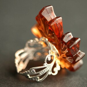 Brown Maple Leaf Ring. Autumn Leaf Ring. Fall Leaves Filigree Ring ...