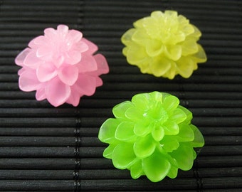 Mum Flower Fridge Magnets. Set of Three in Yellow, Pink and Lime Green. Floral Refridgerator Magnets. Office Magnets. Handmade Home Decor.