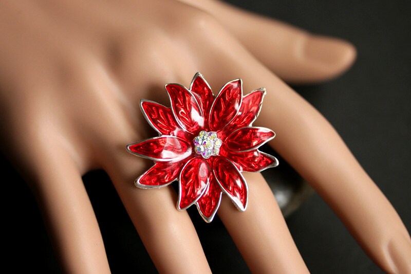 R nouveau 名もなき花シリーズ ポインセチア リング 925 R nouveau 名もなき花シリーズ ポインセチア リング 925