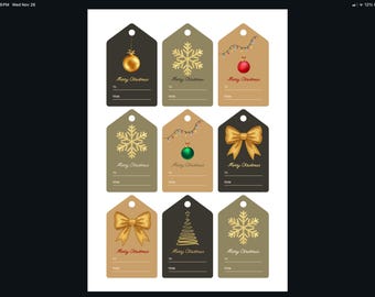 Christmas gift tags (Digital Download)