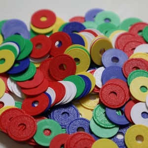 Mahjong Chip Set Traditional Chinese Game Pieces Plastic Token Collection Round Gaming Design Colorful Tile Replacement Wright Patterson Version Complete Collection Two Hundred Four Chips Multiple Colors Red Blue Green Yellow White Center