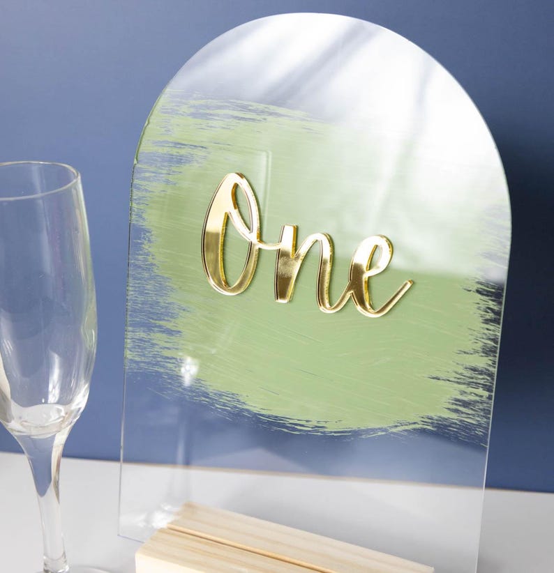 Acrylic Table Number Modern Wedding Decoration Elegant Centerpiece ...