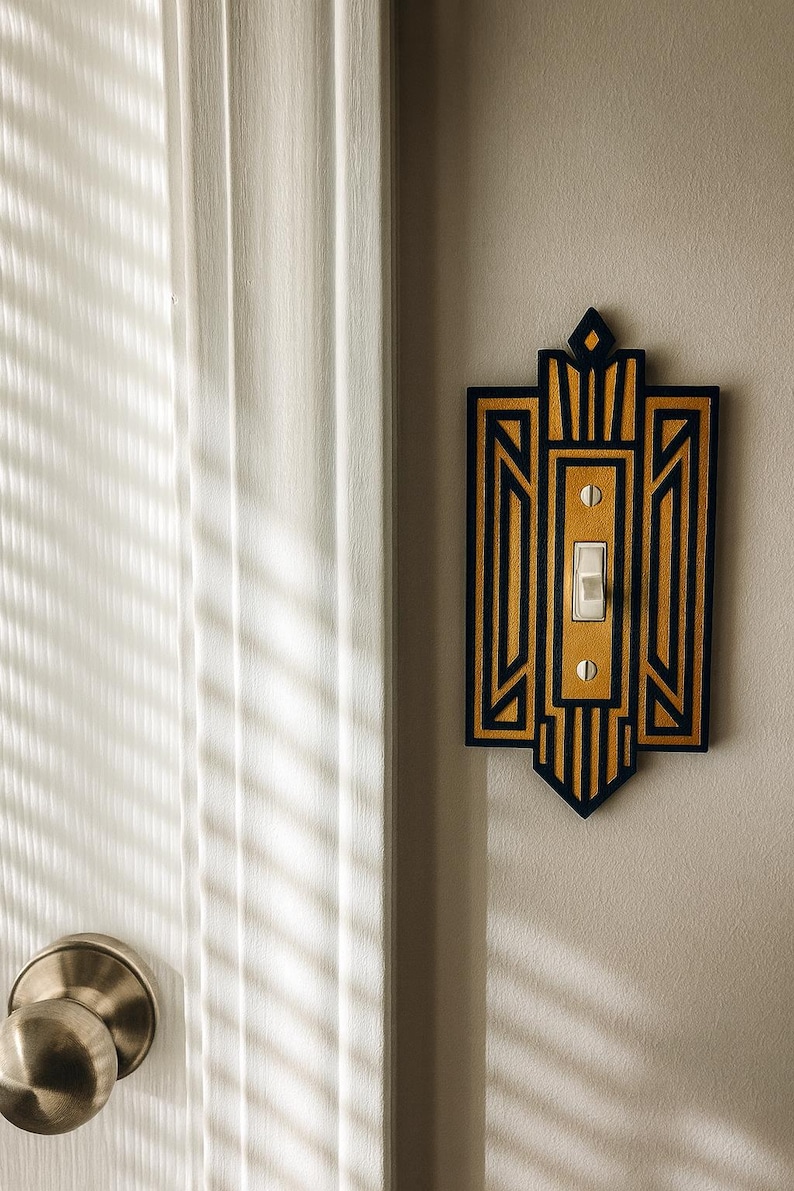 Art Deco Light Switch Coversnull