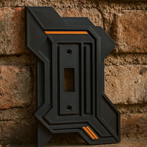 Futuristic 3D Printed Light Switch Cover | Industrial Sci-fi Design ...