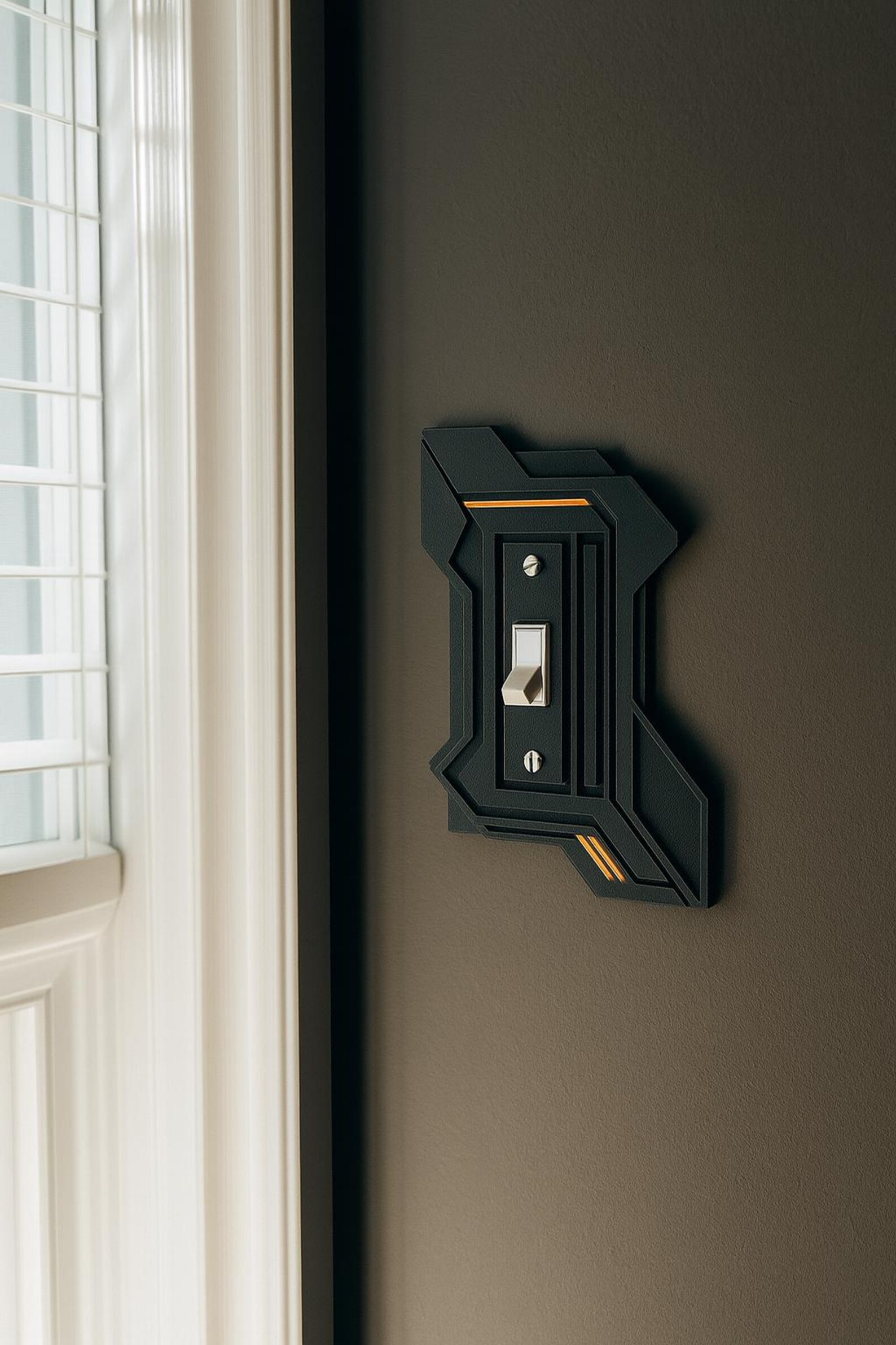 Futuristic 3D Printed Light Switch Cover | Industrial Sci-fi Design ...