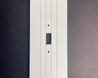 Gold Accent Light Switch Cover | Cold White Minimal Wall Plate | Modern Home Decor | 3D Printed Switch Plate