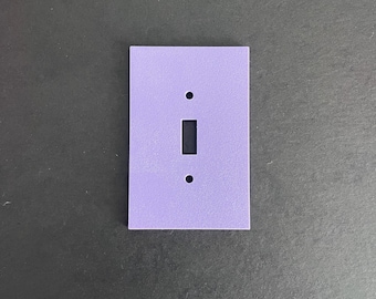Purple Toggle Light Switch Cover | Textured 3D Printed Wall Plate | Modern Minimal Home Decor