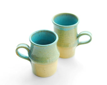 vintage studio pottery ceramic espresso cups