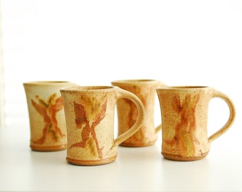 vintage studio pottery mugs