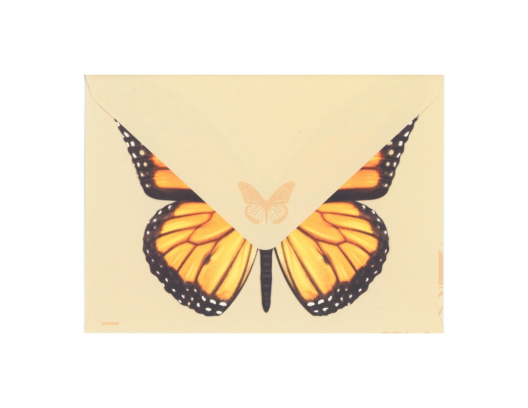 Vintage Monarch Butterfly Blank Greeting Card and Envelope - Etsy