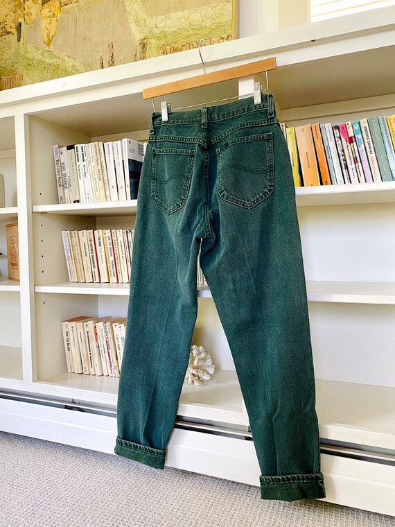 vintage Lee relaxed fit tapered leg forest green jean… Gem