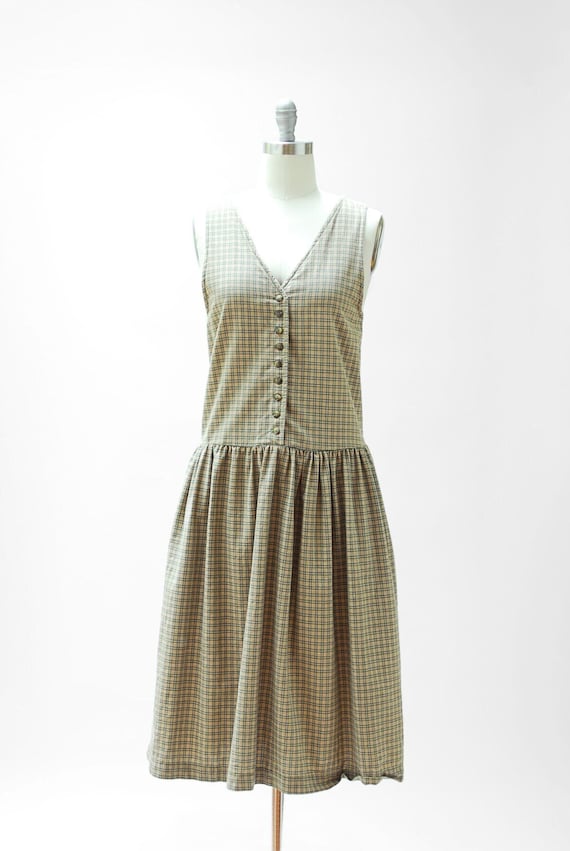 vintage GAP cotton plaid dress / size small medium