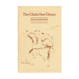 The Chain Saw Dance de David Budbill / livre de poésie broché New England Crow's Mark Press vintage