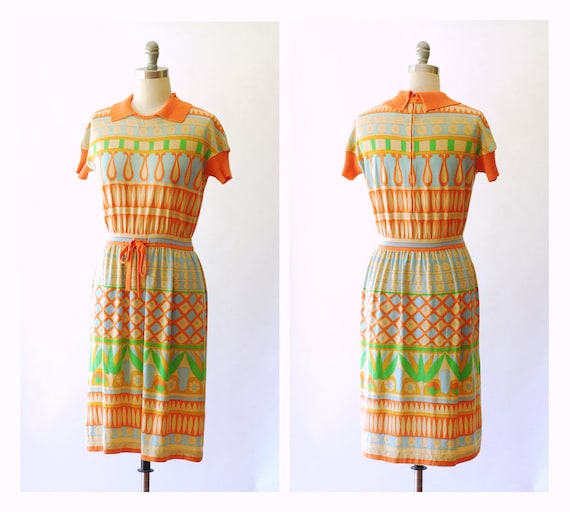 vintage 1960s Goldworm merino wool mod dress