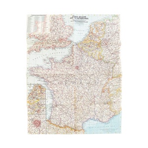 Art mural vintage des années 60 avec la France, la Belgique et les Pays-Bas