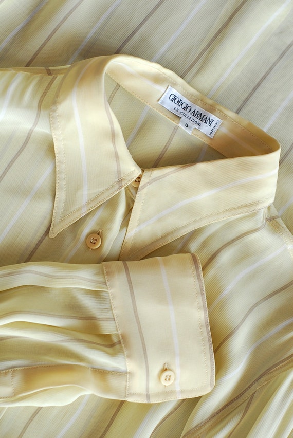 Vintage Armani Sheer Rayon Blouse / Size Medium - Etsy