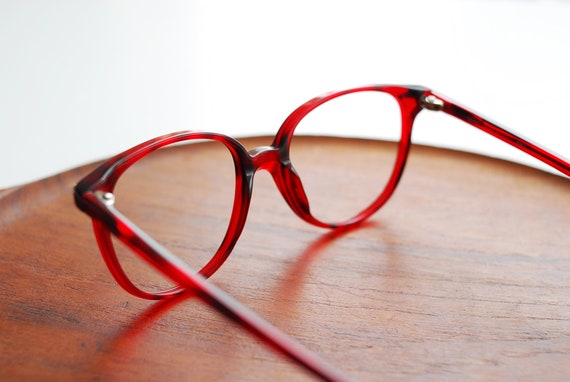 vintage Italian ruby red eyeglasses - image 4