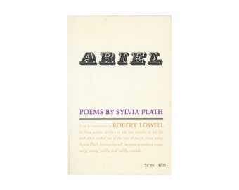 Ariel: Poems by Sylvia Plath / vintage Harper & Row paperback poetry book