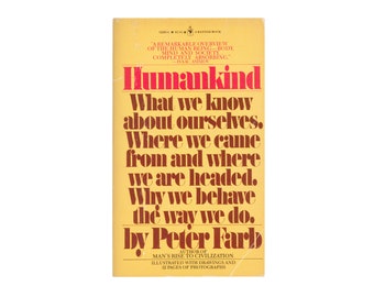 Humankind by Peter Farb / vintage Bantam paperback book