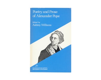 Poetry and Prose of Alexander Pope / vintage paperback book