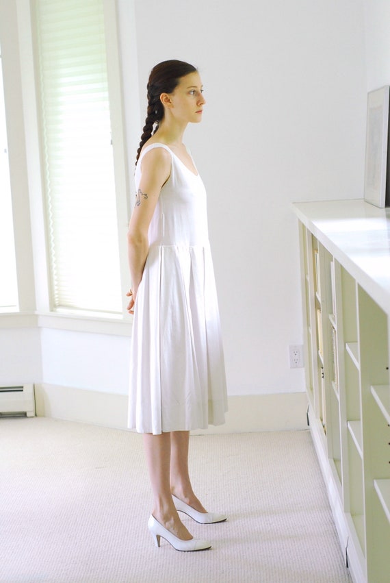 Antique white cotton dress / size xs - image 3