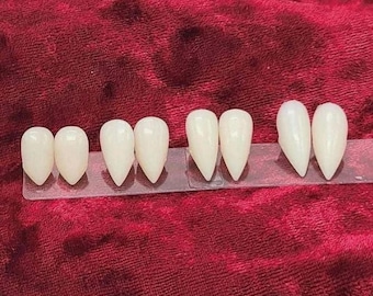 Kit de colmillos reutilizables de bricolaje con cuentas de moldeo de alta calidad, dientes de vampiro