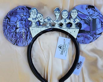 Haunted Mansion Singing Busts Halloween Minnie Ears Headband Glow in the dark
