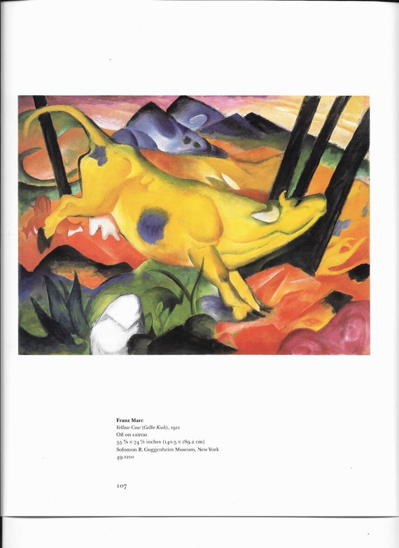 Cows under Trees by Franz Marc Giclee Canvas Print Repro
