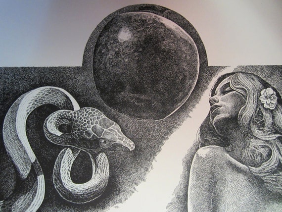 Christian Prints Garden Of Eden Eve Snake The Fall Biblical Etsy