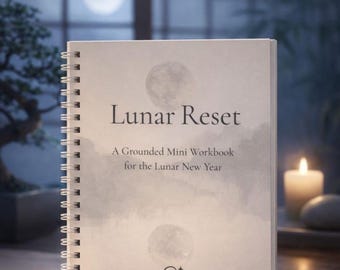 Cuaderno de ejercicios de reinicio lunar / Un diario de reflexión para un Año Nuevo apacible / PDF imprimible