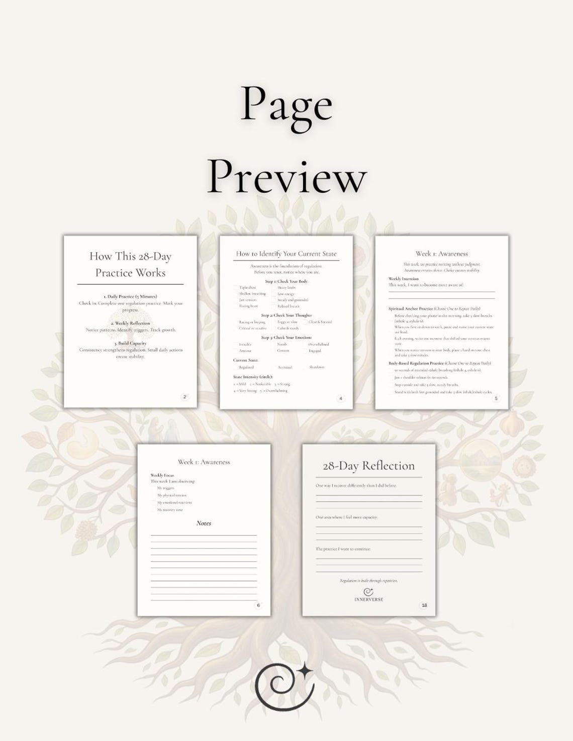 Nervous System Reset Workbook and Tracker – Editable Canva Version | 28 ...