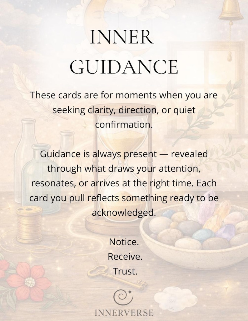 Inner Guidance Oracle Cards | Printable Digital Oracle Deck for ...