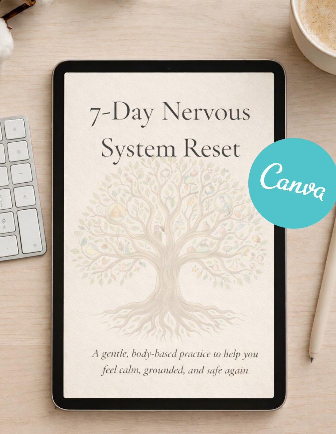 7-day Nervous System Reset Canva Template | Grounding and Regulation ...