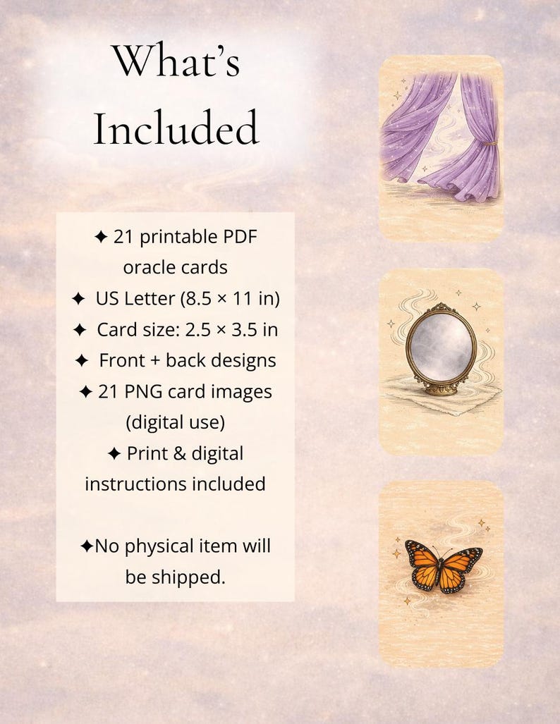 Inner Guidance Oracle Cards | Printable Digital Oracle Deck for ...