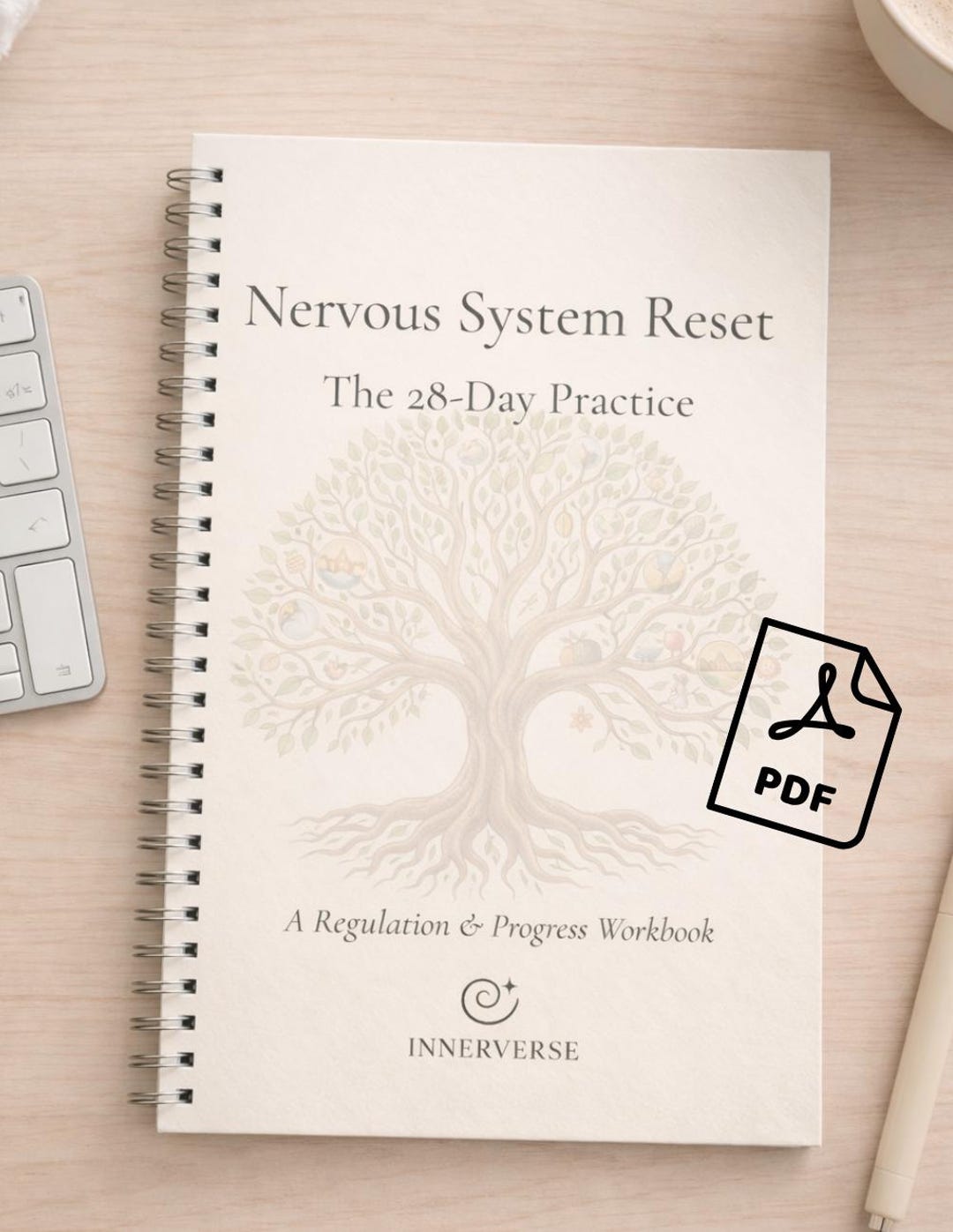 Nervous System Reset Workbook and Tracker – Editable Canva Version | 28 ...