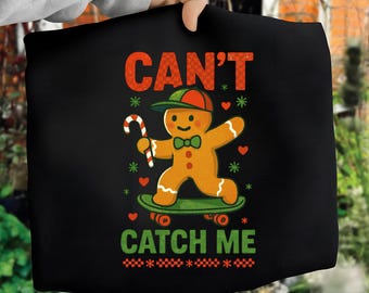 Skateboarding Gingerbread PNG - Can’t Catch Me! Festive Design