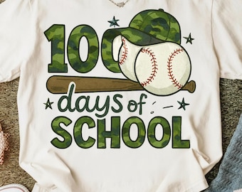100 Days Celebration Camo Sports Design for Kids Boys Shirt