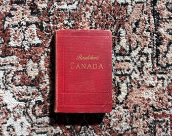 Baedeker's Canada | 1907 3e editie met kaarten | Zeldzaam vintage reisgids antiek verzamelobject