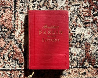 Baedeker's Berlin | Editie 1923 met kaarten | Zeldzaam vintage reisgids antiek verzamelobject