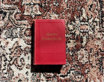 Baedeker's België en Nederland | Editie 1910 met kaarten | Zeldzaam vintage reisgids antiek verzamelobject