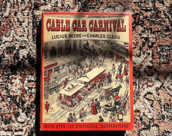 Kabelbaancarnaval van Beebe & Clegg | Gesigneerde eerste editie uit 1951 | Persoonlijk exemplaar van Guy Dunscomb | Zeldzaam vintage treinboek in stofomslag