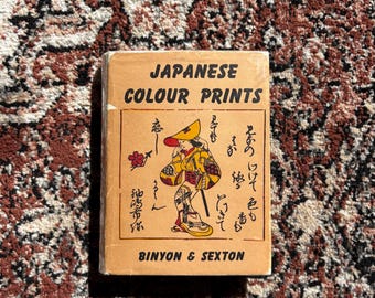 Japanse kleurenprints, eerste editie | 1954, Laurence Binyon en J.J. O'Brien-sectie | Zeldzame hardcover met stofomslag kunstafdrukken