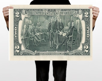 Declaration of Independence Print, Vintage US History Wall Art, Founding Fathers 1776 Decor