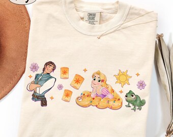 Comfort Colors Vintage Rapunzel Tangled Shirt, Retro Disney Princess Tee, Flynn Rider Pascal Lost Princess Magic Kingdom Girls Trip 2026
