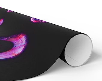 Neon Purple Swirl Wrapping Paper | Modern Gift Wrap