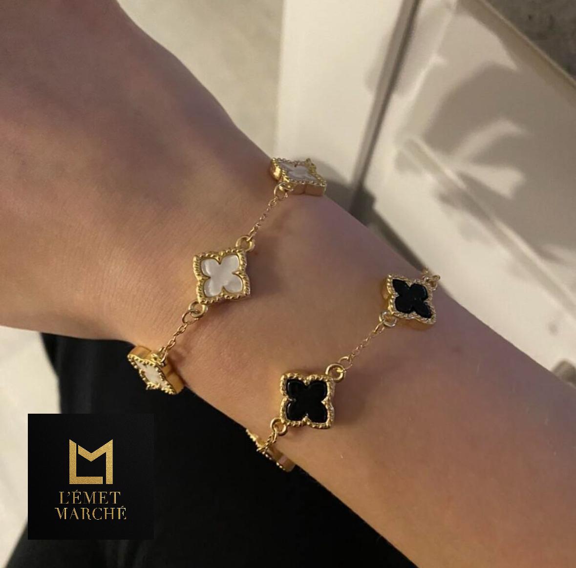 Black clover bracelet - Etsy 日本
